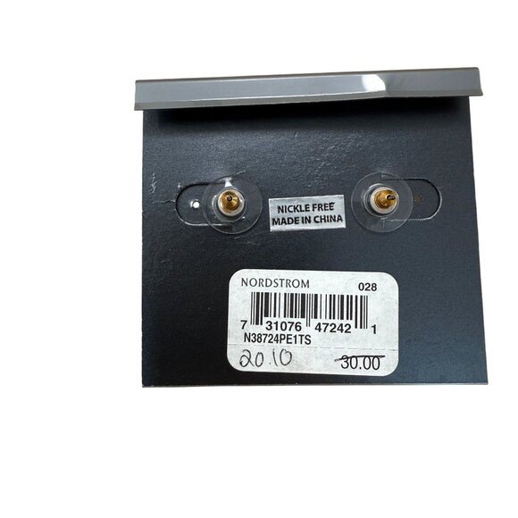 Nordstrom Gold-Tone & Tortoiseshell Oval Drop Earrings Nickel-Free 1.25-Inch Dro - Picture 4 of 7